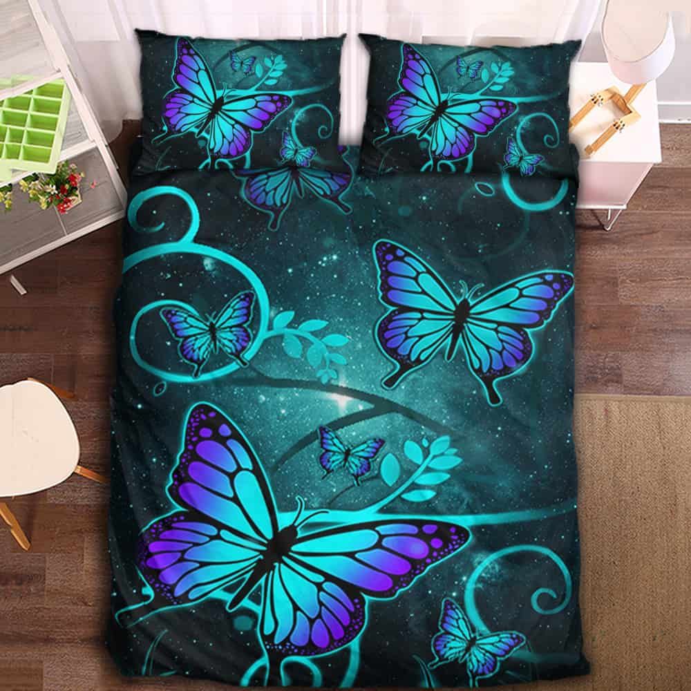 Blue Purple Ombre Butterfly Bedding Sets W1VIQ9WOQ0 – Betiti Store