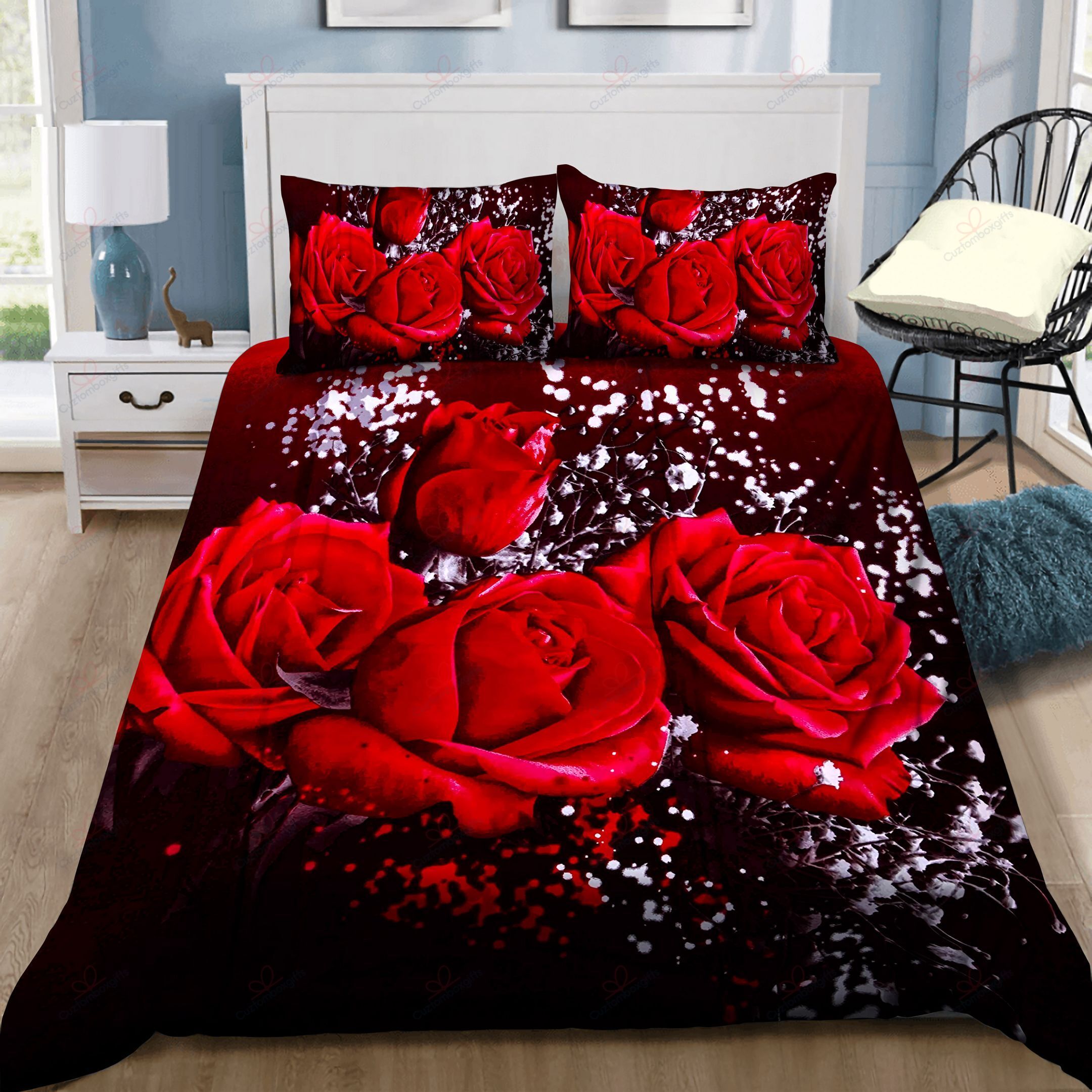 Red Rose Bedding Sets B6XOCCHHOB - Betiti Store