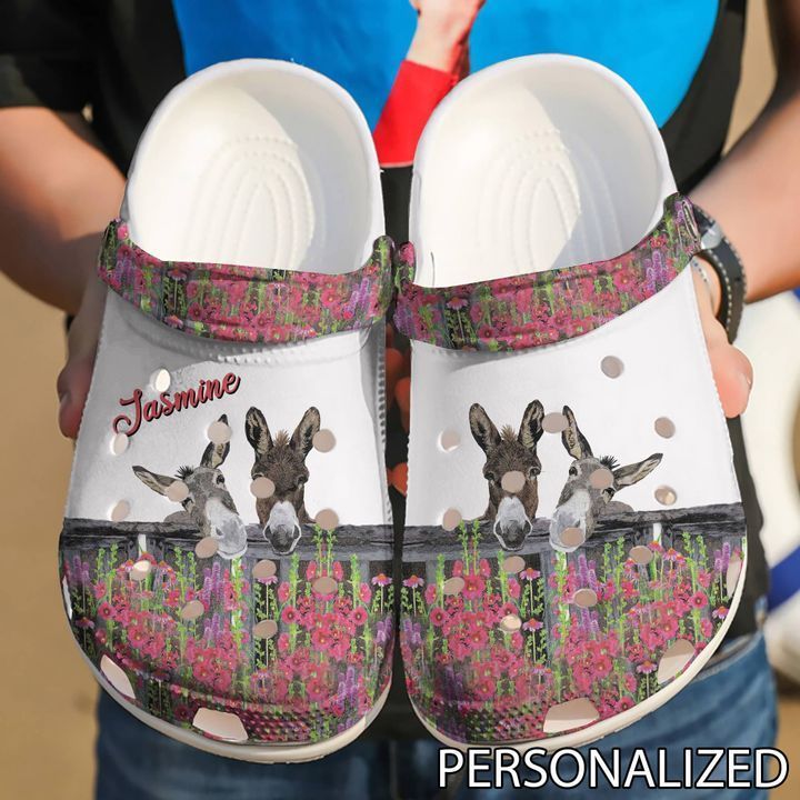 Farmer Personalized Donkey Couple Sku 973 Crocs Clog Shoes - Betiti Store