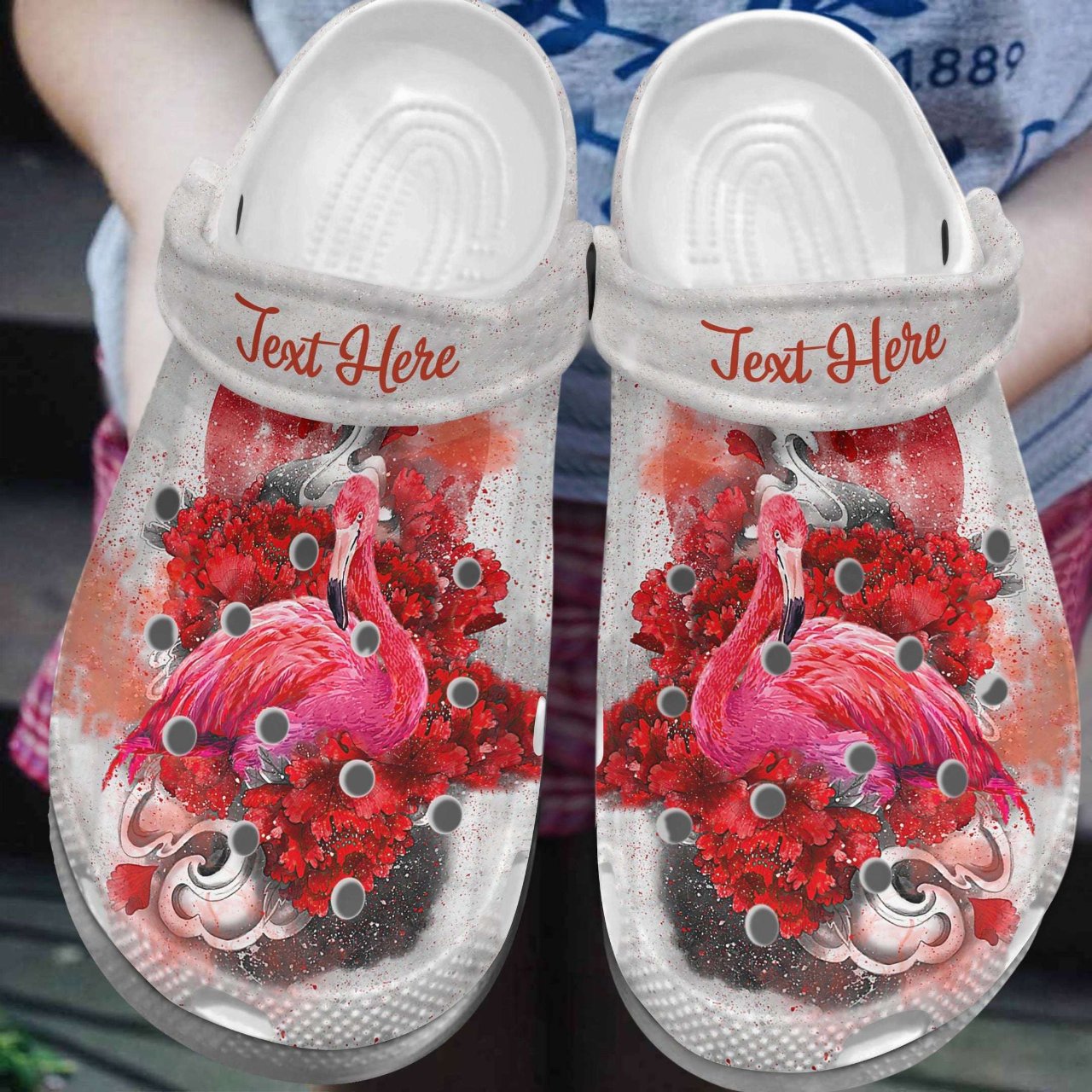Flamingo personalized graceful clog shoes - Betiti Store