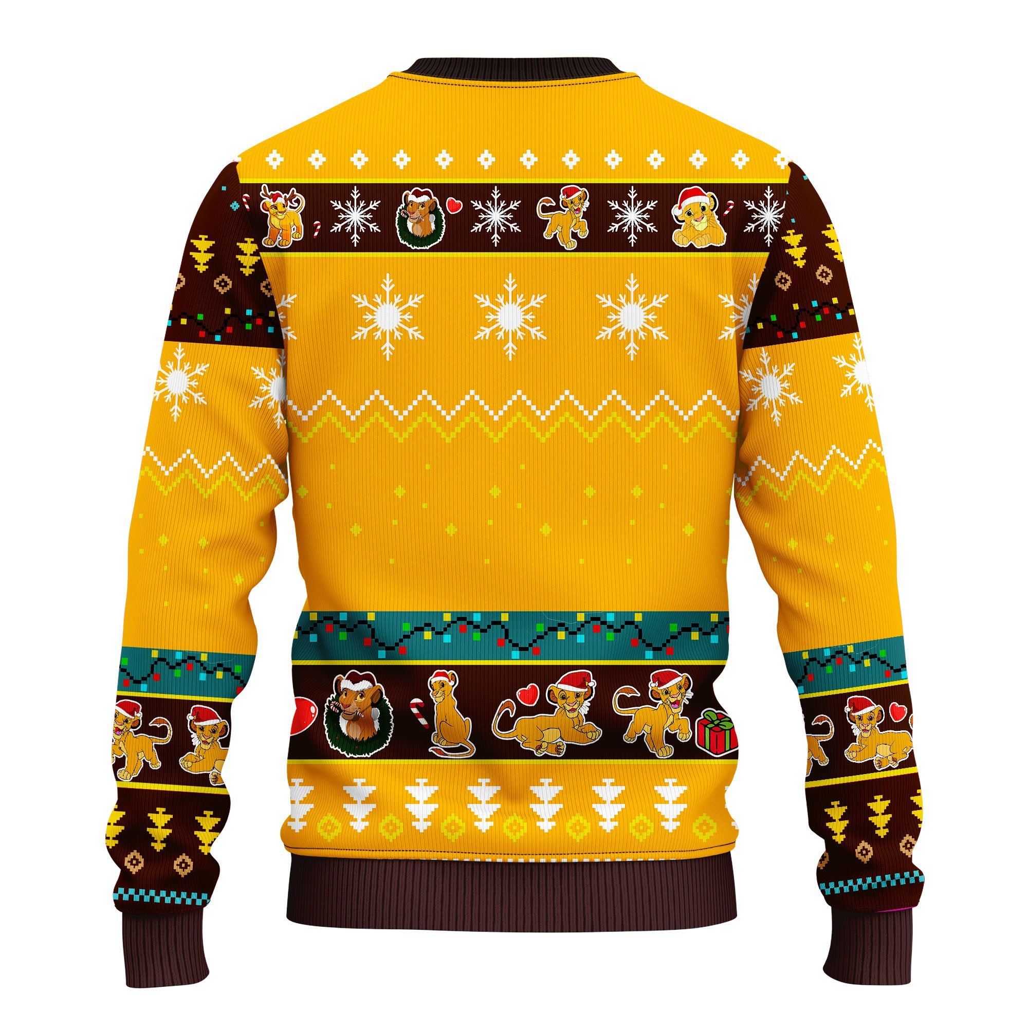 Lion King Simba Ugly Christmas Sweater Yellow 1 Amazing Gift Idea ...