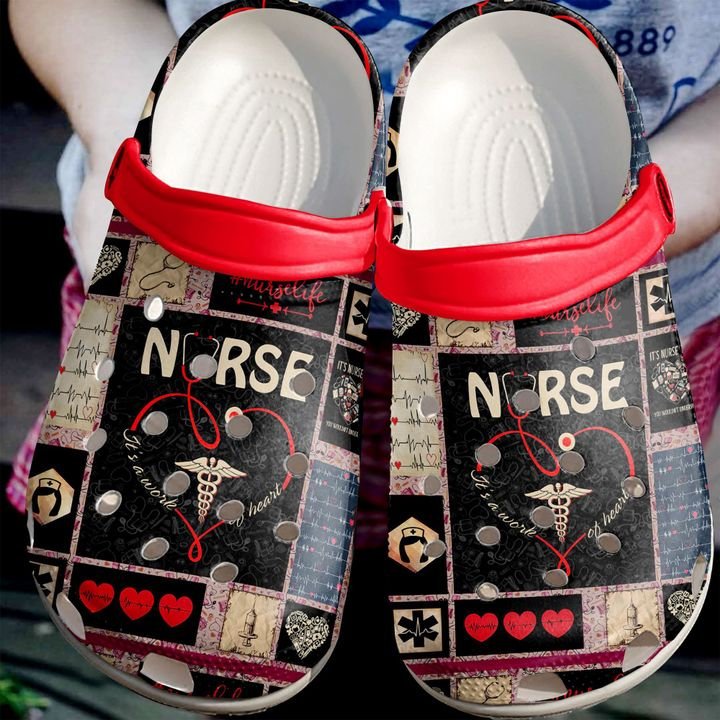 Nurse pattern gift clog shoes - Betiti Store