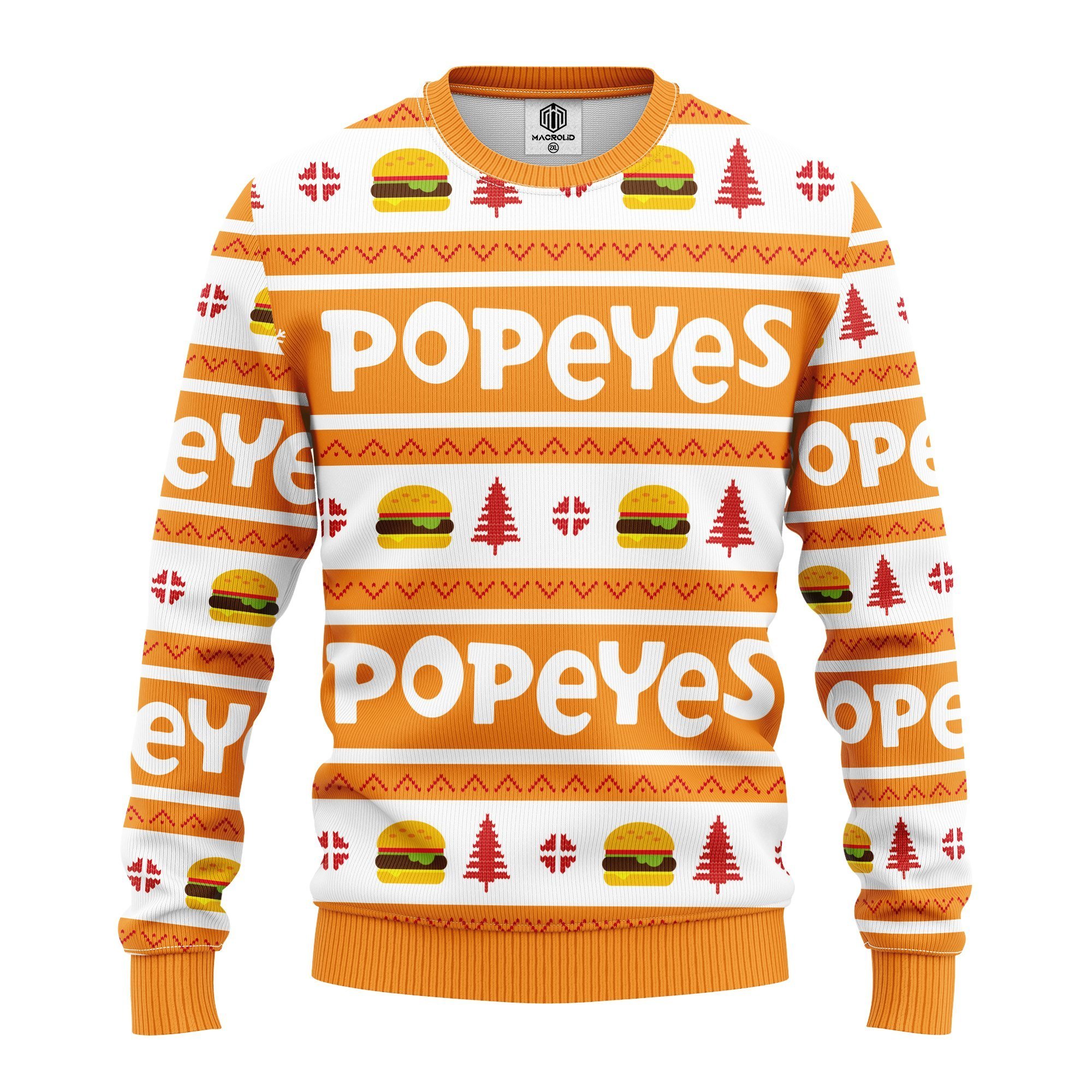 Popeyes Ugly Christmas Sweater Amazing Gift Idea Thanksgiving Gift ...